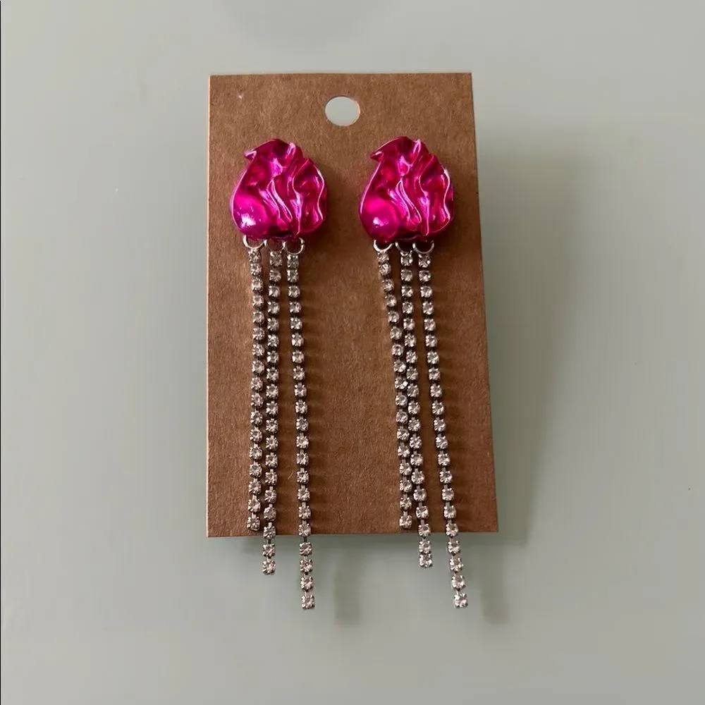 pink Dangle Earrings A983